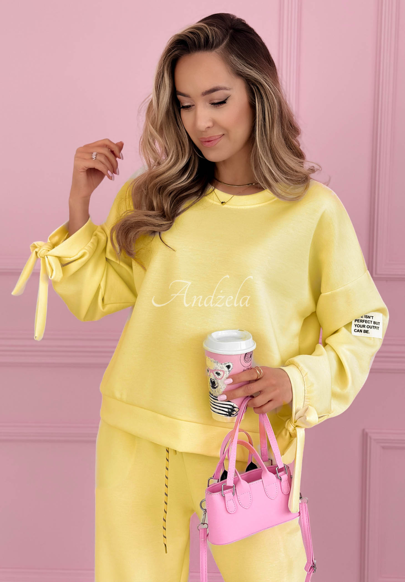 Peyton Lemon Butter Viscose Sweatsuit Set