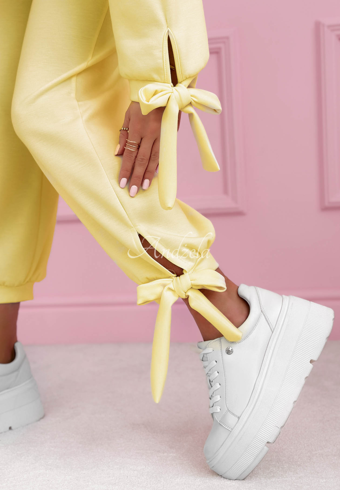 Viskose-Trainingsanzug-Set Peyton Gelb