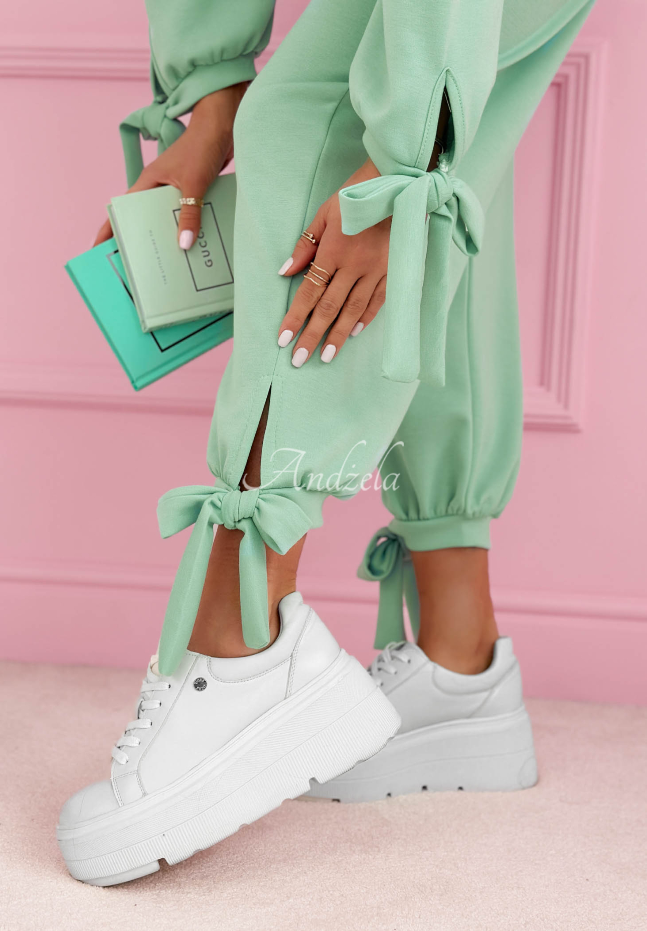 Viskose-Trainingsanzug-Set Peyton Pistaziengrün