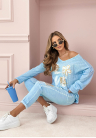 Bluse z nadrukiem Love & Flowers Himmelblau