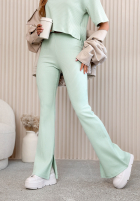 Prążkowane Hose dzwony Marcella Vanillefarben