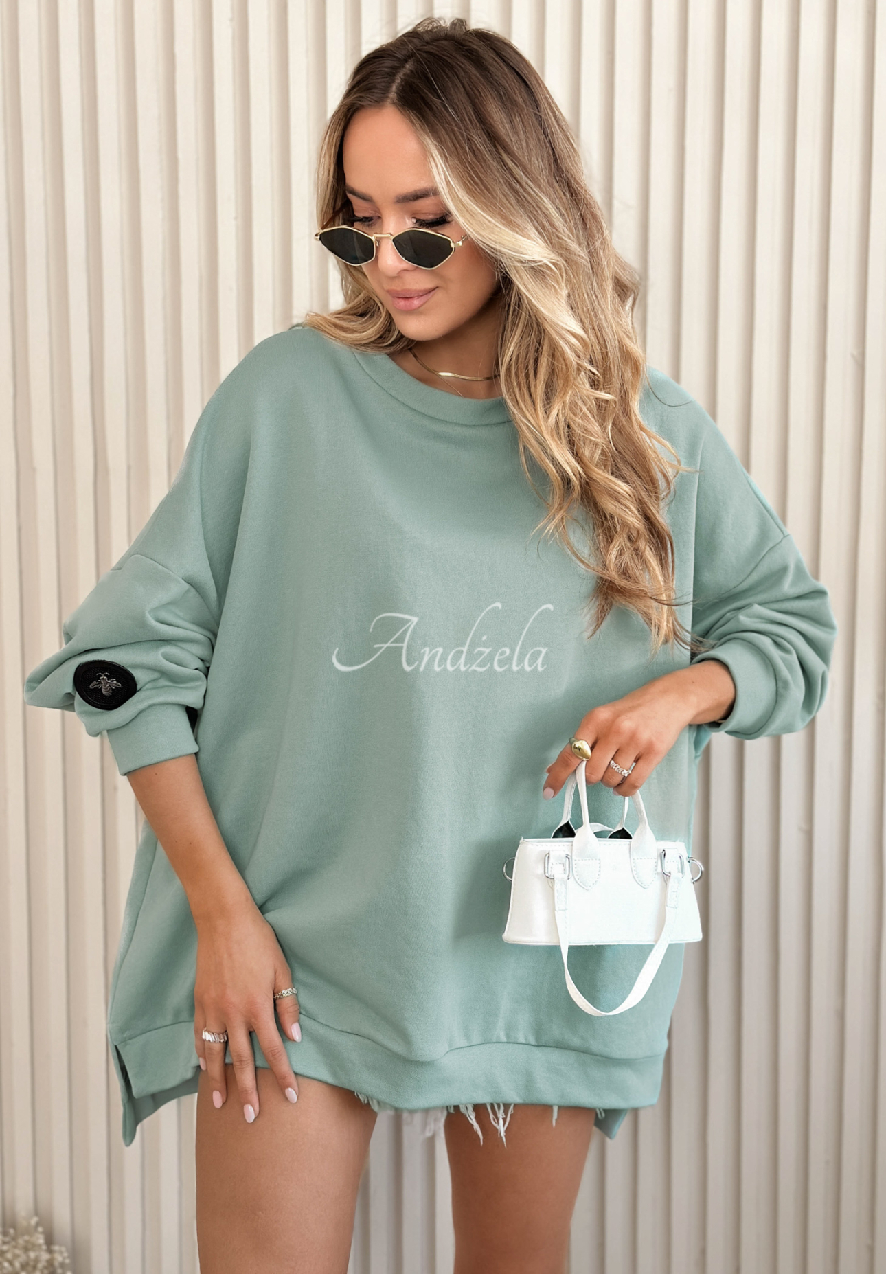 Oversize Sweatshirt Active Queens Salbei