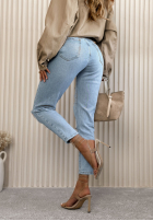 Hose Jeans mom fit z przetarciami Alfie Blau