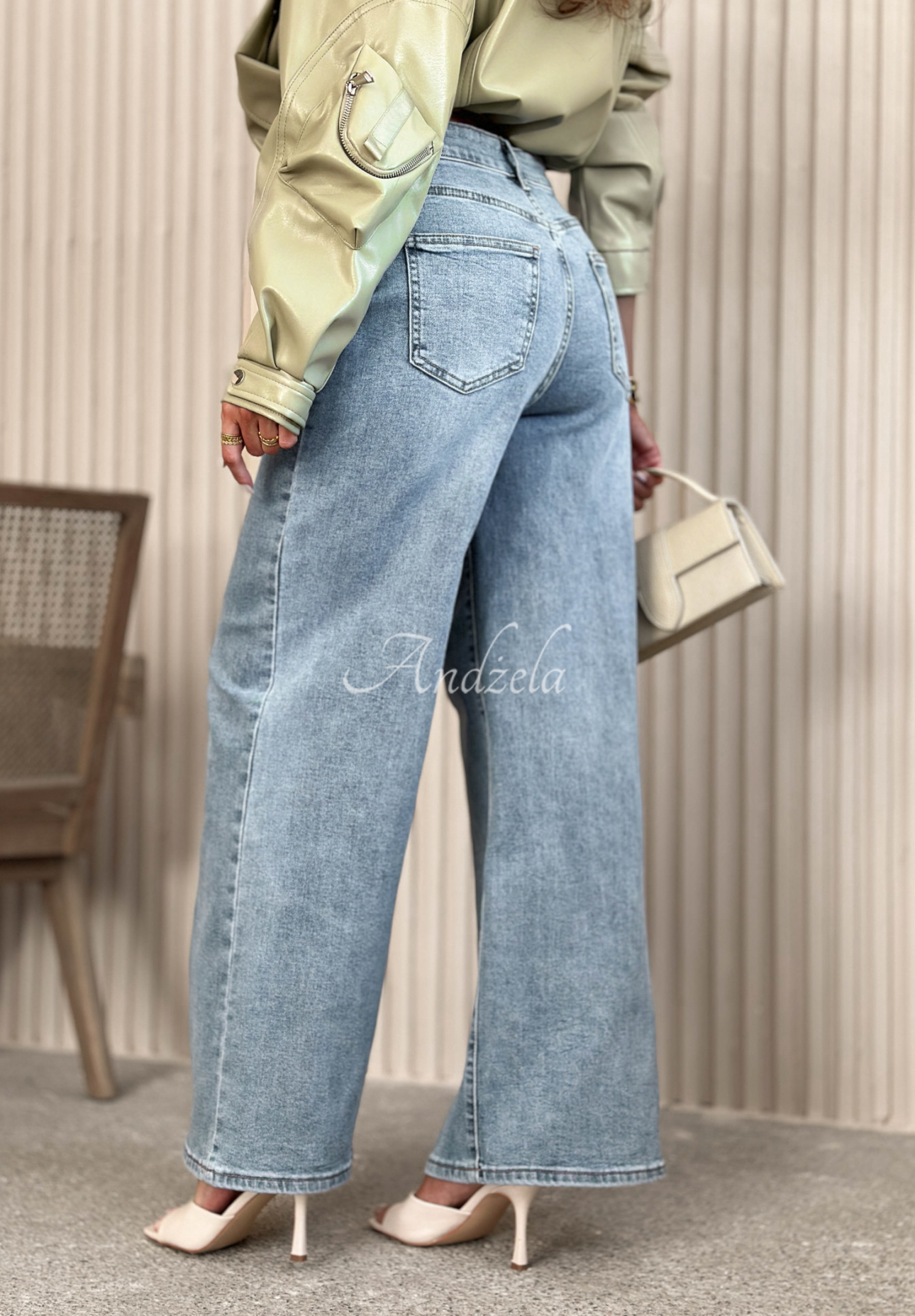 Mayla Blue Wide-Leg Jeans