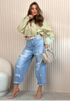 Hose Jeans balloon z przetarciami Miller Blau