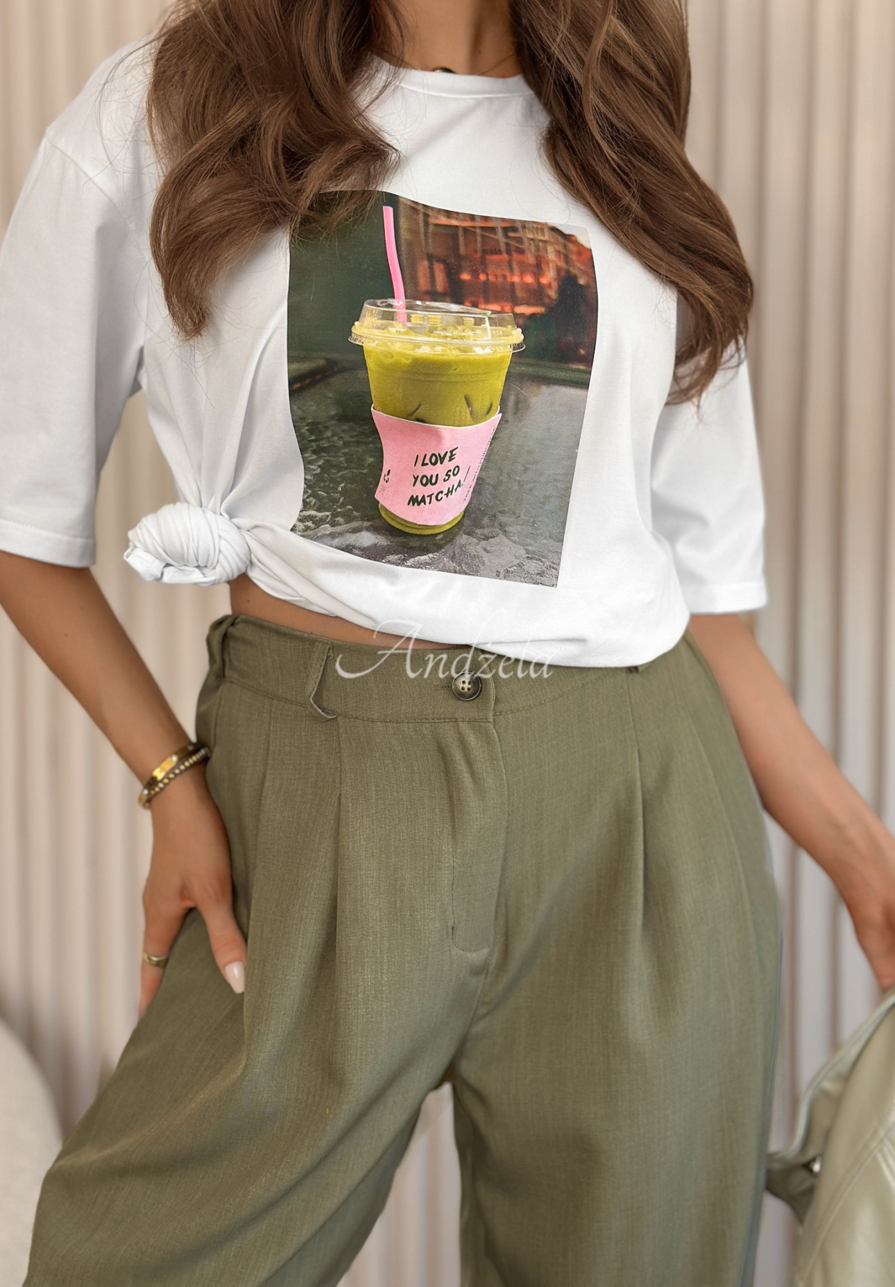 Stoffhose mit Viskose Maren Grün