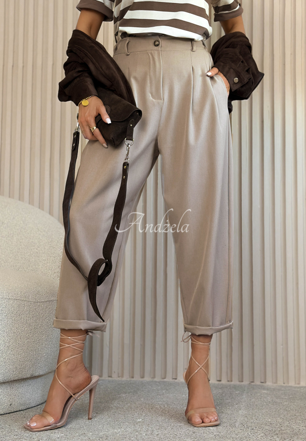 Stoffhose mit Viskose Maren Mokkafarben
