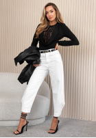 Body longsleeve z koronką na dekolcie The It Girl czarne