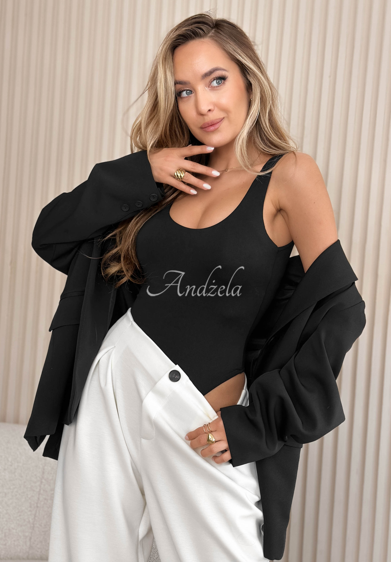 Body mit Trägern Hold My Heart Schwarz