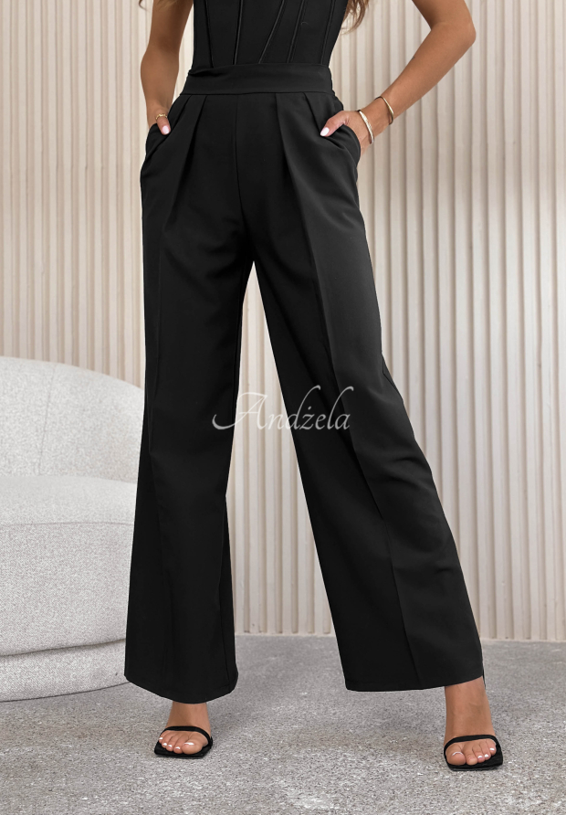 Elegante, weite Hose After You Left Schwarz