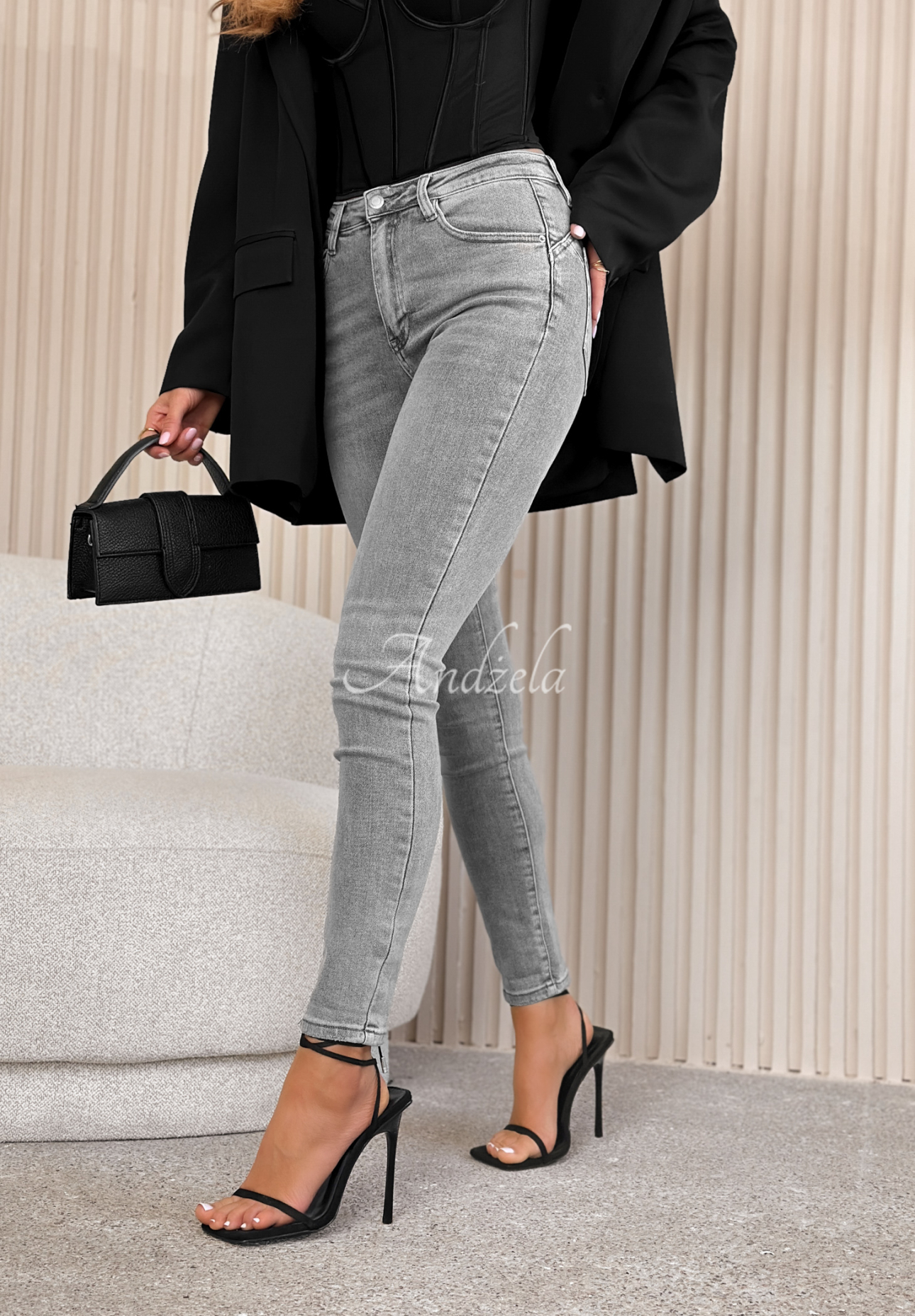 Laurie Light Gray Skinny Jeans