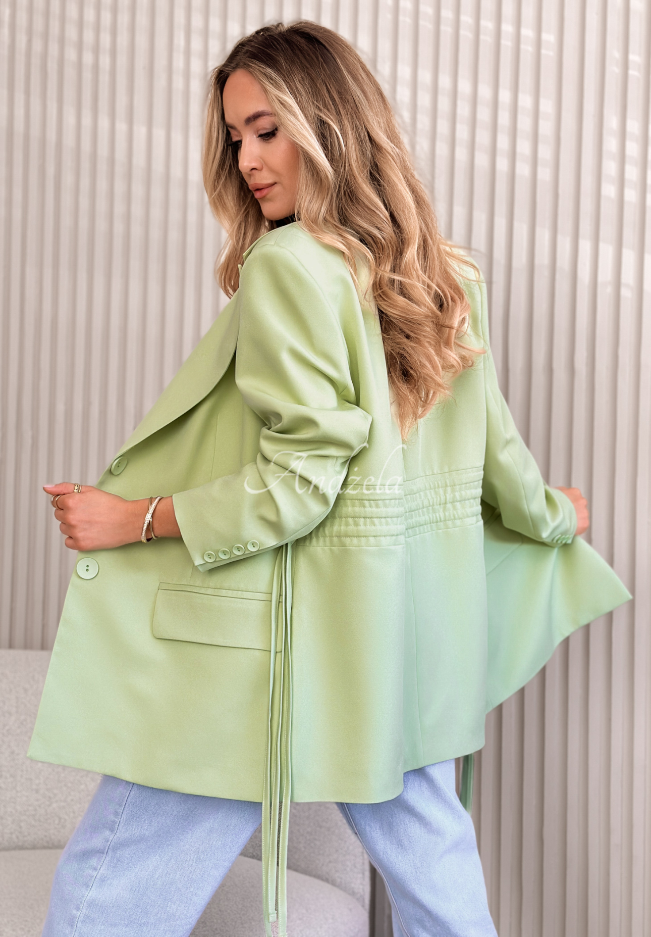 Blazer mit Schnürung She Believed It Pistaziengrün