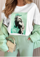 T-Shirt z nadrukiem Matilda Weiß