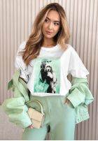 T-Shirt z nadrukiem Matilda Weiß