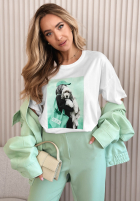 T-Shirt z nadrukiem Matilda Weiß