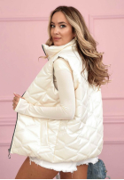 Krótka pikowana Weste Spring Cloud Ecru