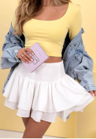 Spódnico-spodenki z falbanką All Over Again Weiß