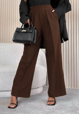 Elegante, weite Hose After You Left Schokoladenbraun