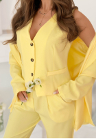 Krótka elegancka kamizelka różowa