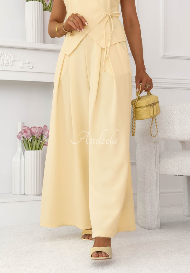 Elegante Hose wide leg Aracelli Gelb