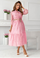 Kleid maxi z tencelu w Punkte Tatiana Gelb