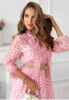 Kleid maxi z tencelu w Punkte Tatiana Gelb