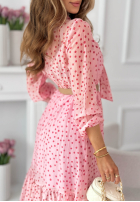 Kleid maxi z tencelu w Punkte Tatiana Gelb