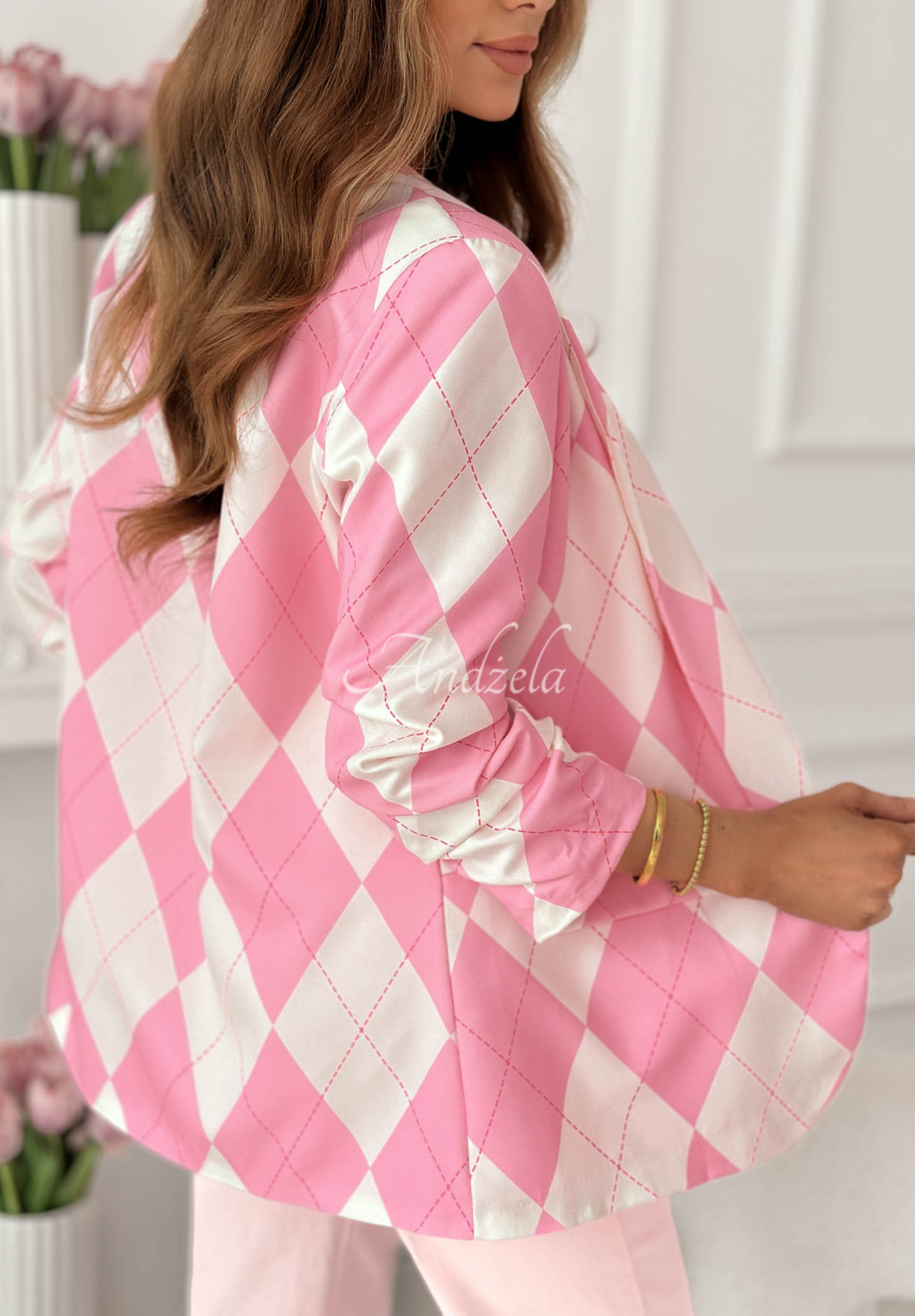 Blazer mit Rautenmuster Sharon Rosa