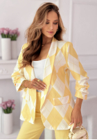 Blazer w kratę Sharon Gelb
