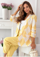 Blazer w kratę Sharon Gelb