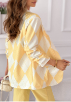 Marynarka w kratę Sharon żółta