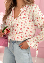 Kwiecista Bluse z wiązaniem Nellie Weiß