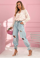 Hose Jeans z przetarciami Nikki Blau