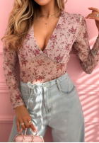 Kwiecista Bluse z siateczki Miravelle Rosa