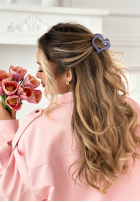 Velours Haarspange klamra do włosów Velvette Heart Rosa