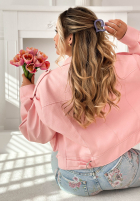 Velours Haarspange klamra do włosów Velvette Heart Rosa