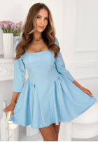 Rozkloszowana Kleid mini z kwadratowym dekoltem Good Luck Baby Rosa