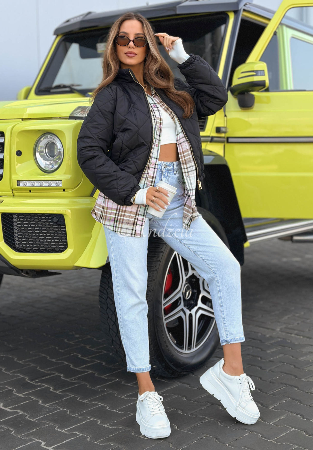 Mirella Short Quilted Jacket, Black