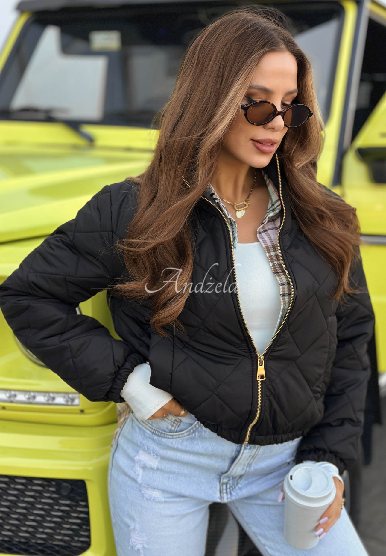 Kurze Steppjacke Mirella Schwarz