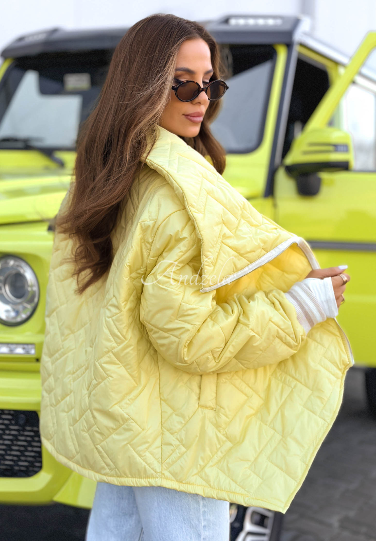 Gesteppte Jacke mit Kragen Where Are We Gelb