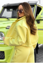 Komplet dresowy bluza, spodnie i top 3in1 Almost There camelowy