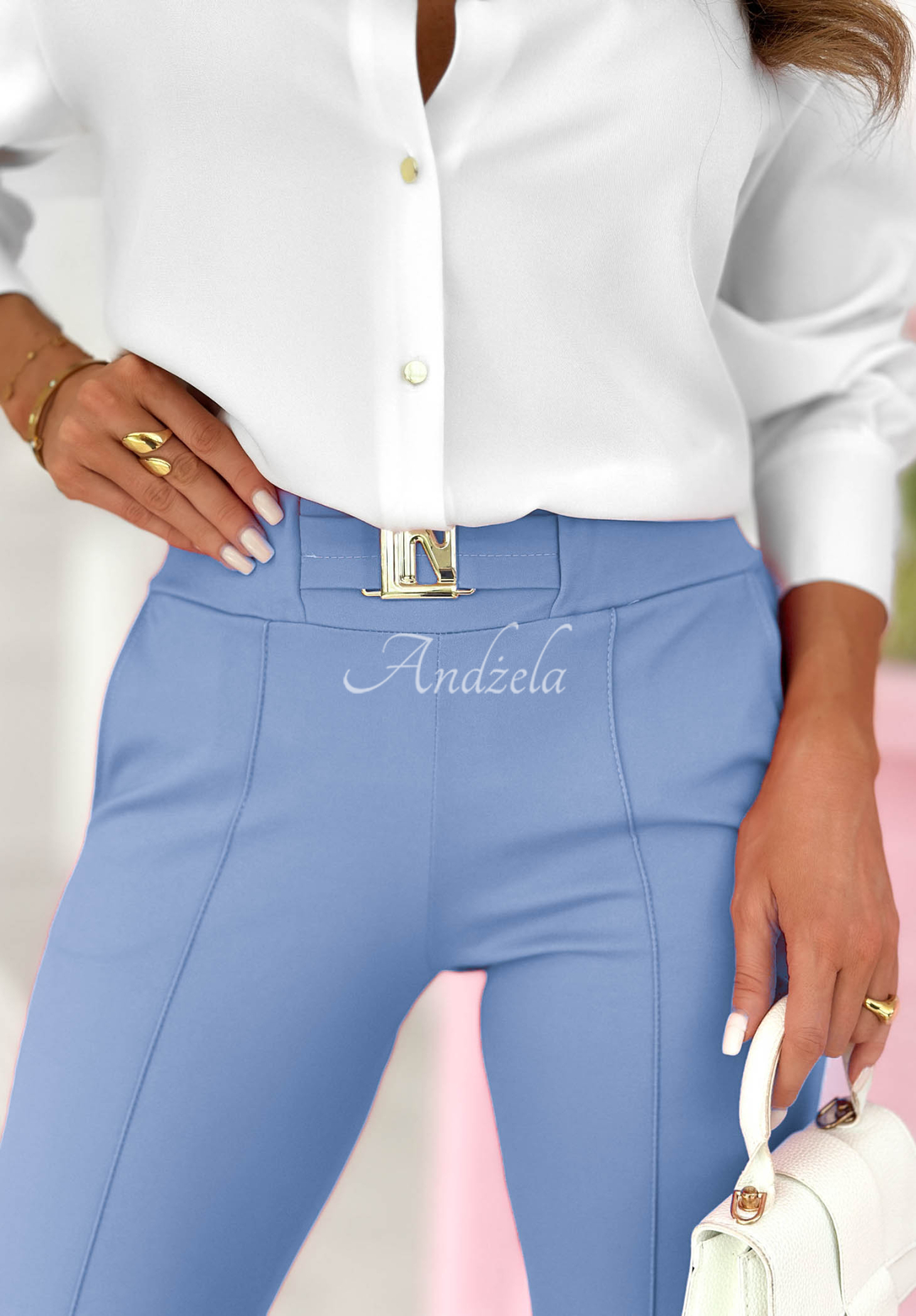 Every Day Count Light Blue Cotton Pants