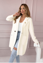 Długi Mantel z kieszeniami Know The Truth Weiß