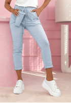 Materiałowe spodnie Archie beżowe