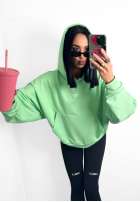 Sweatshirt oversize z kapturem i kangurka La Milla Francesca Himmelblau