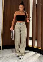 Hose Jeans wide leg La Milla Kylie Hellblau