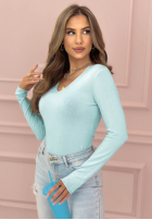 Leichter Pullover Selavi Himmelblau