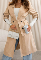 Długi Mantel trencz Miraldi Rosa