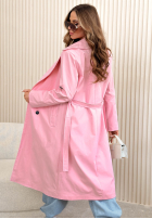 Długi Mantel trencz Miraldi Rosa