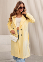 Długi płaszcz trencz Miraldi różowy